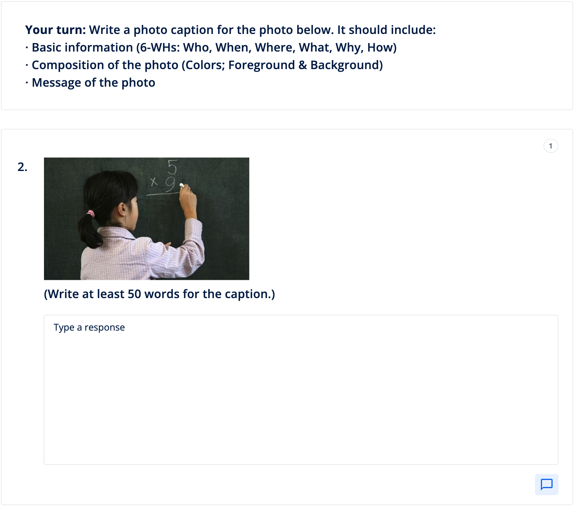 Free response example