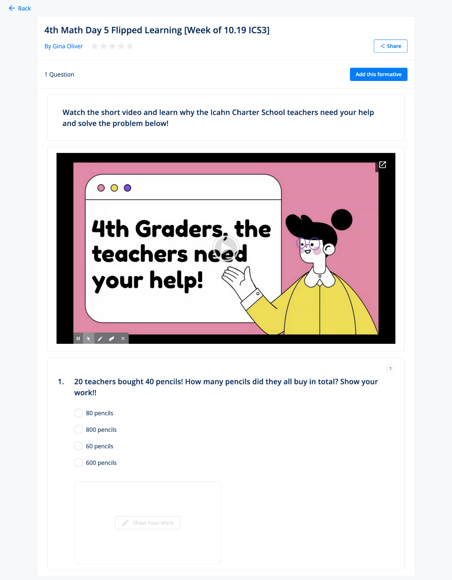 Flipped Learning example