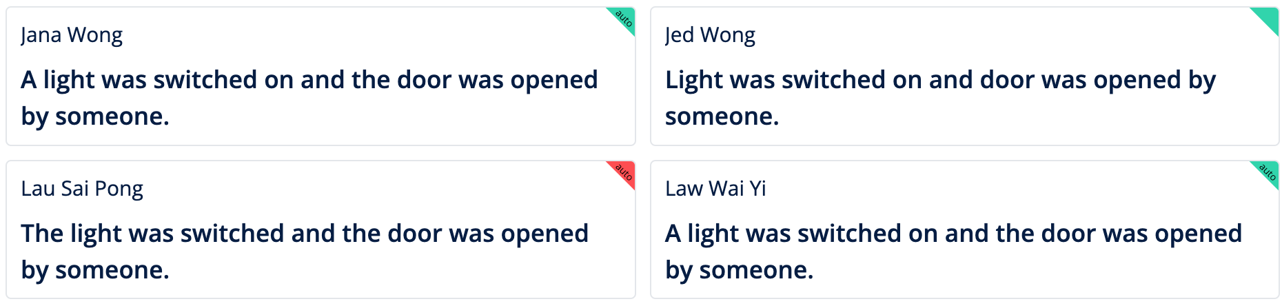 Graded responses example